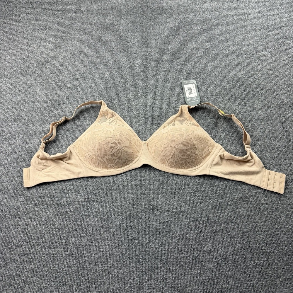 Bali Lace Wireless Bra M NWT Nude Full Coverage DF7594‎